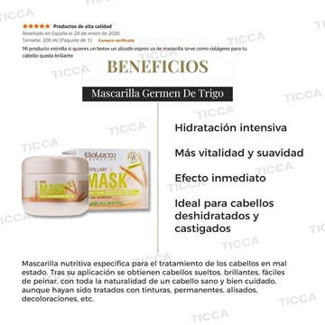 MASCARILLA NUTRITIVA GERMEN DE TRIGO 200ml | SALERM - Imagen 2