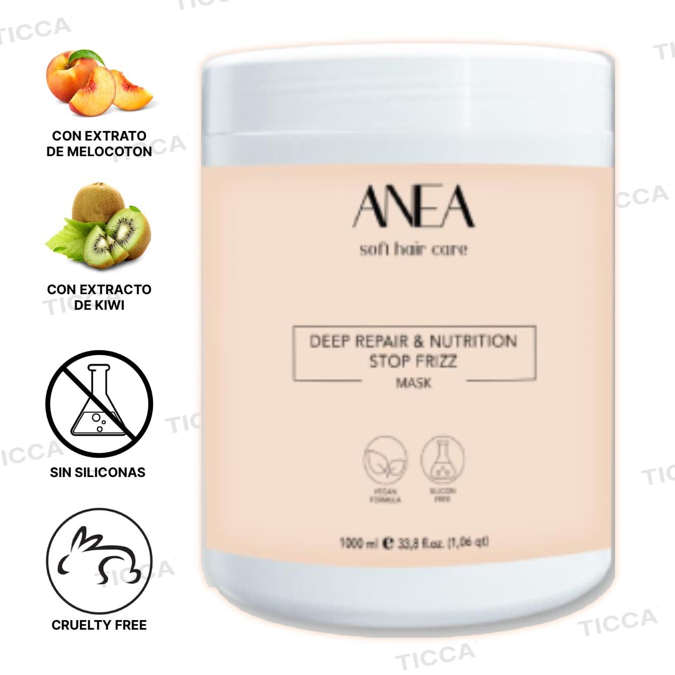 Mascarilla para Cabello Dañado Deep Repair 1Kg - Stop Frizz | ANEA TECHLINE - Imagen 2