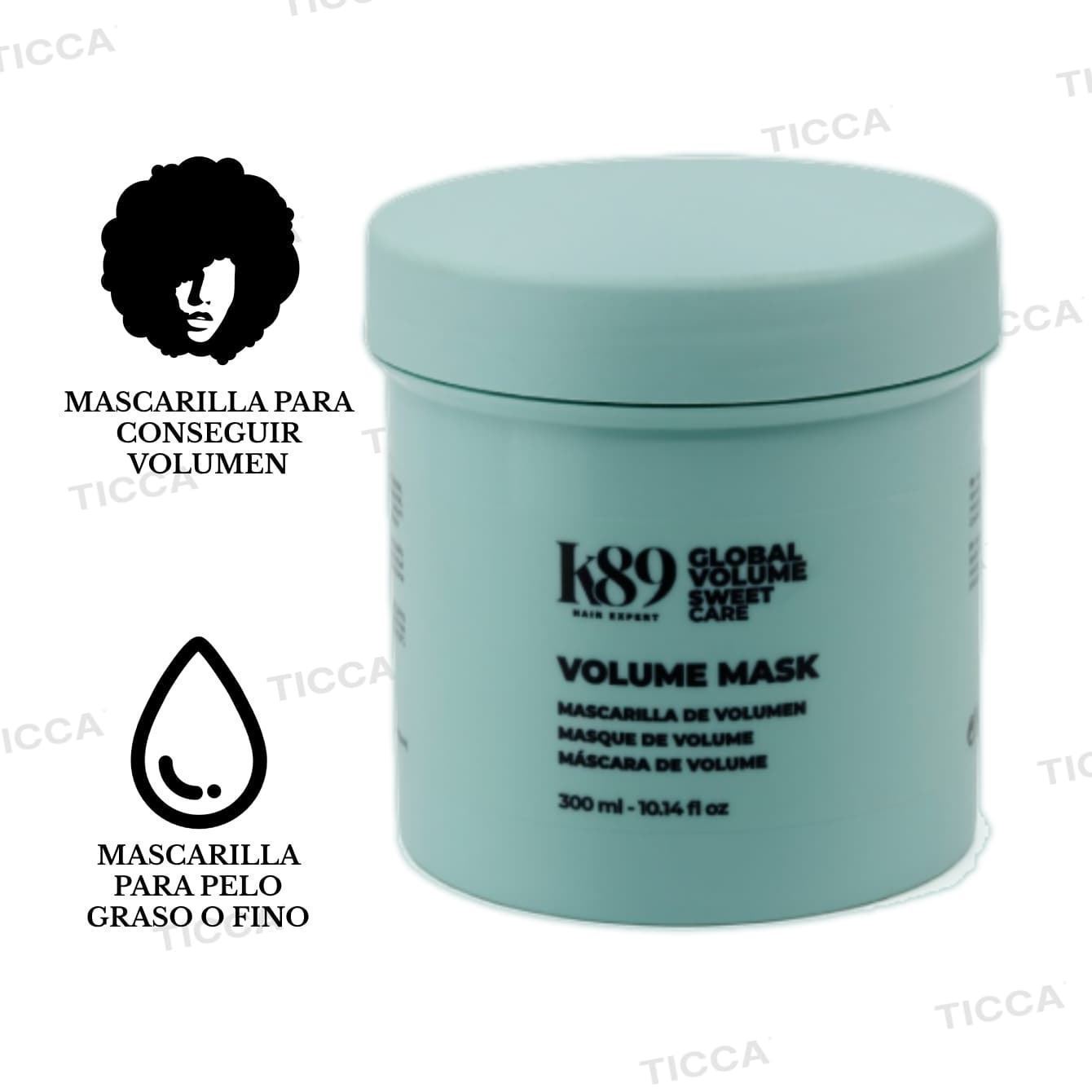Mascarilla para cabello fino y graso Global Volume 300ml | K89 - Imagen 2