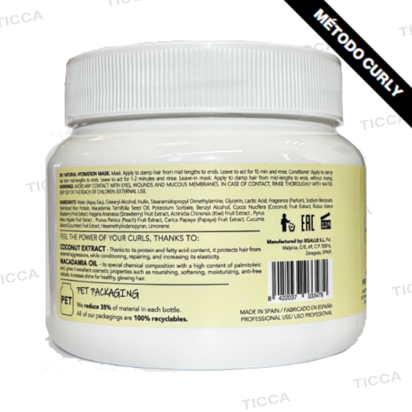 Mascarilla para Rizos Apta para Método Curly 3 en 1 450ml | ANEA TECHLINE - Imagen 3