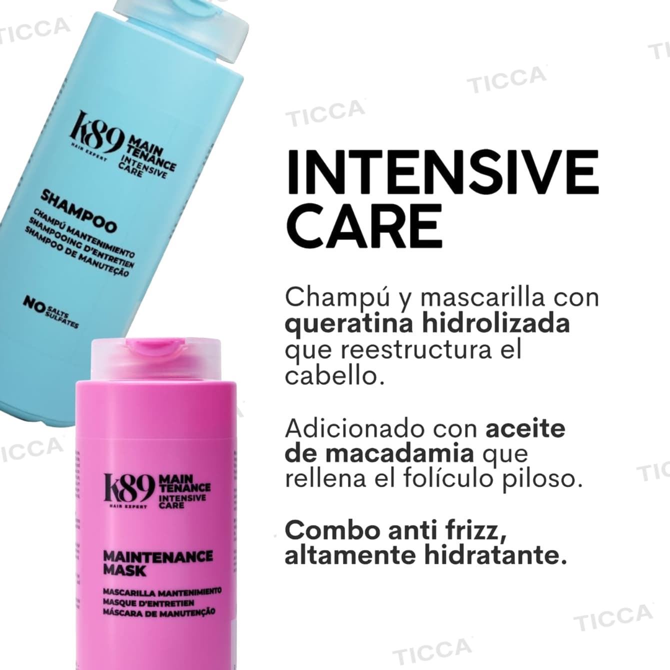 Mascarilla post alisado, keratina y macadamia IC Maintenance Mask 330ml | K89 - Imagen 4