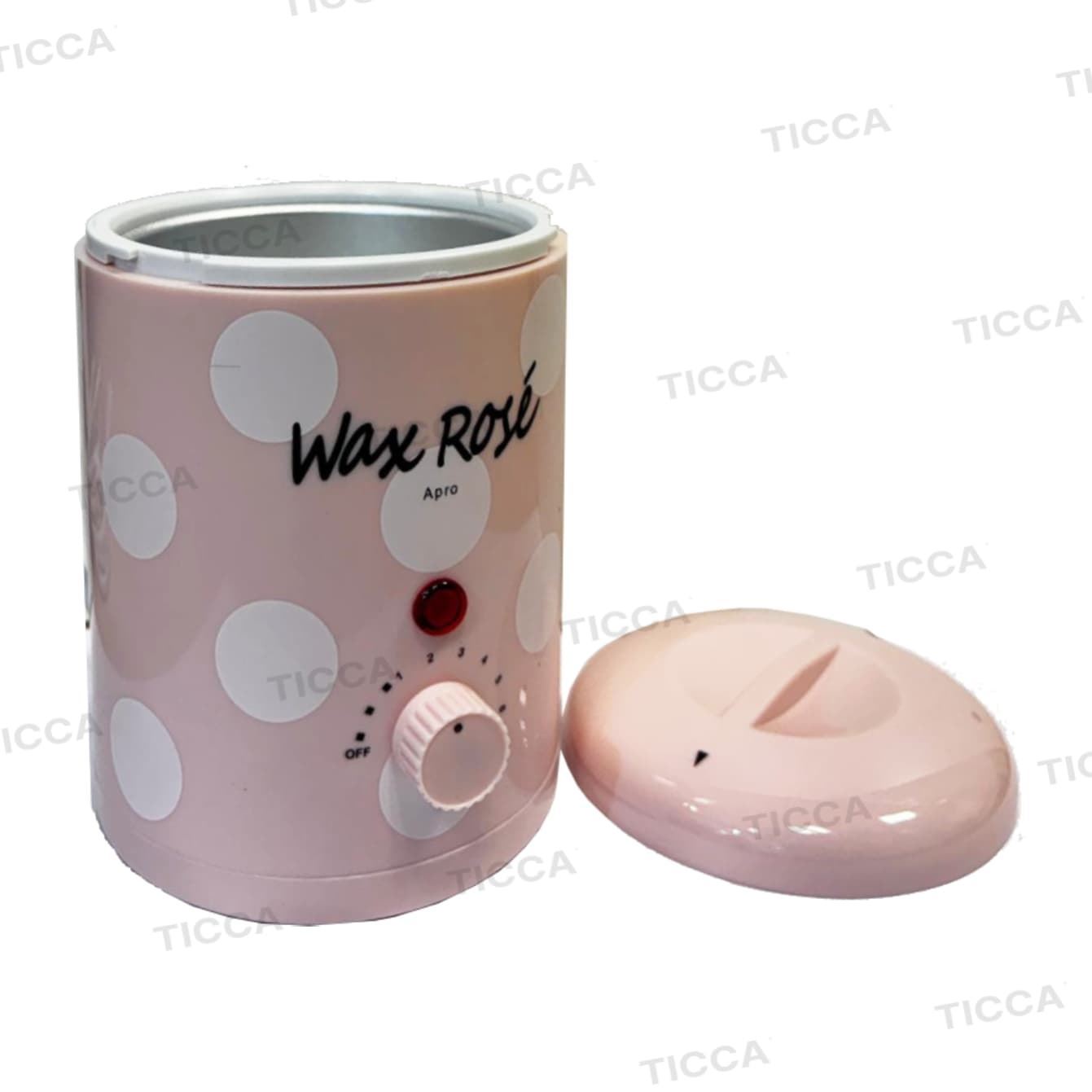 Mini Fusor de Cera 165ml 35W Rosa Pastel Topos| Apro - Imagen 2