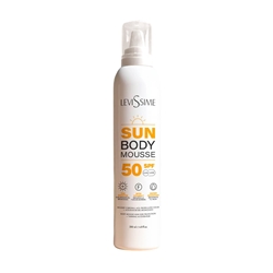 Mousse protector solar SPF50 con acelerador del bronceado 200ml | LEVISSIME - Imagen 1