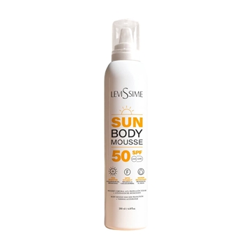 Mousse protector solar SPF50 con acelerador del bronceado 200ml | LEVISSIME - Imagen 1
