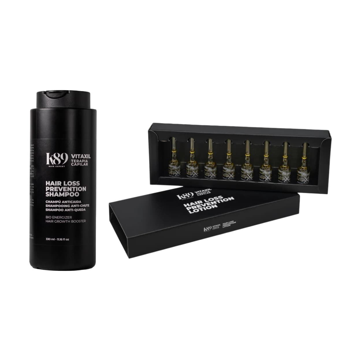 Pack Anticaída del Cabello 8 Ampollas + Champú Vitaxil | K89 - Imagen 1