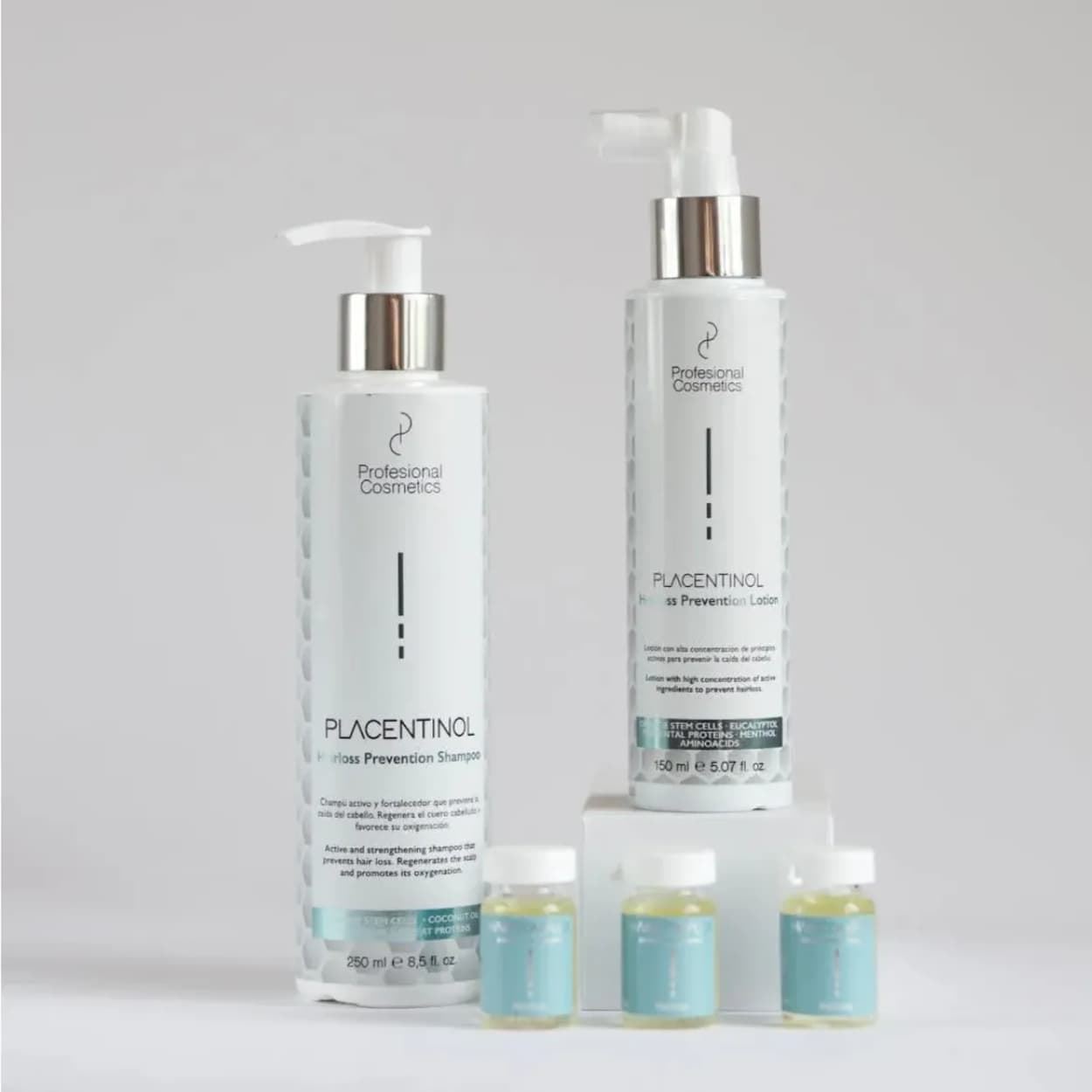 Pack Anticaída Placentinol Acitve + Champu+Locion+Ampollas | Profesional Cosmetics - Imagen 6
