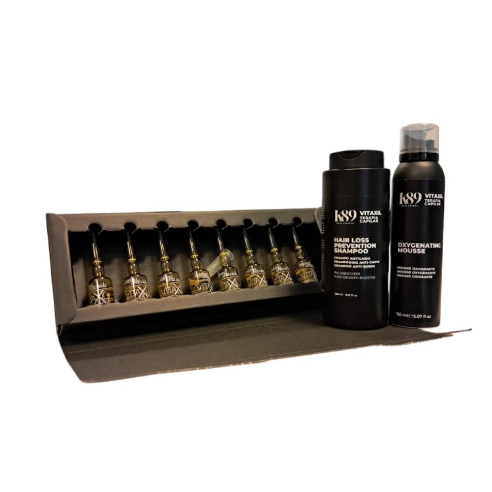 Pack Anticaida Vitaxil - 8 Ampollas + Espuma Oxigenante + Champu Anticaida ¡De REGALO! | K89 - Imagen 1