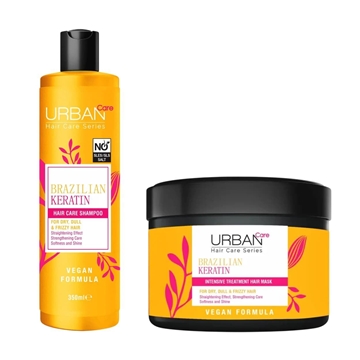 Pack Champú + Mascarilla Post Alisado Brazilian Keratin | Urban Care - Imagen 1