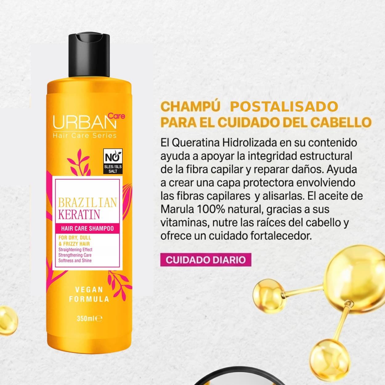Pack Champú + Mascarilla Post Alisado Brazilian Keratin | Urban Care - Imagen 7