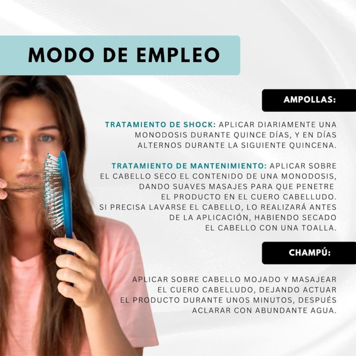 Pack Control Caida Placenta Vegetal 10 Ampollas + Champú Fortificante 250ml | Nirvel Professional - Imagen 7