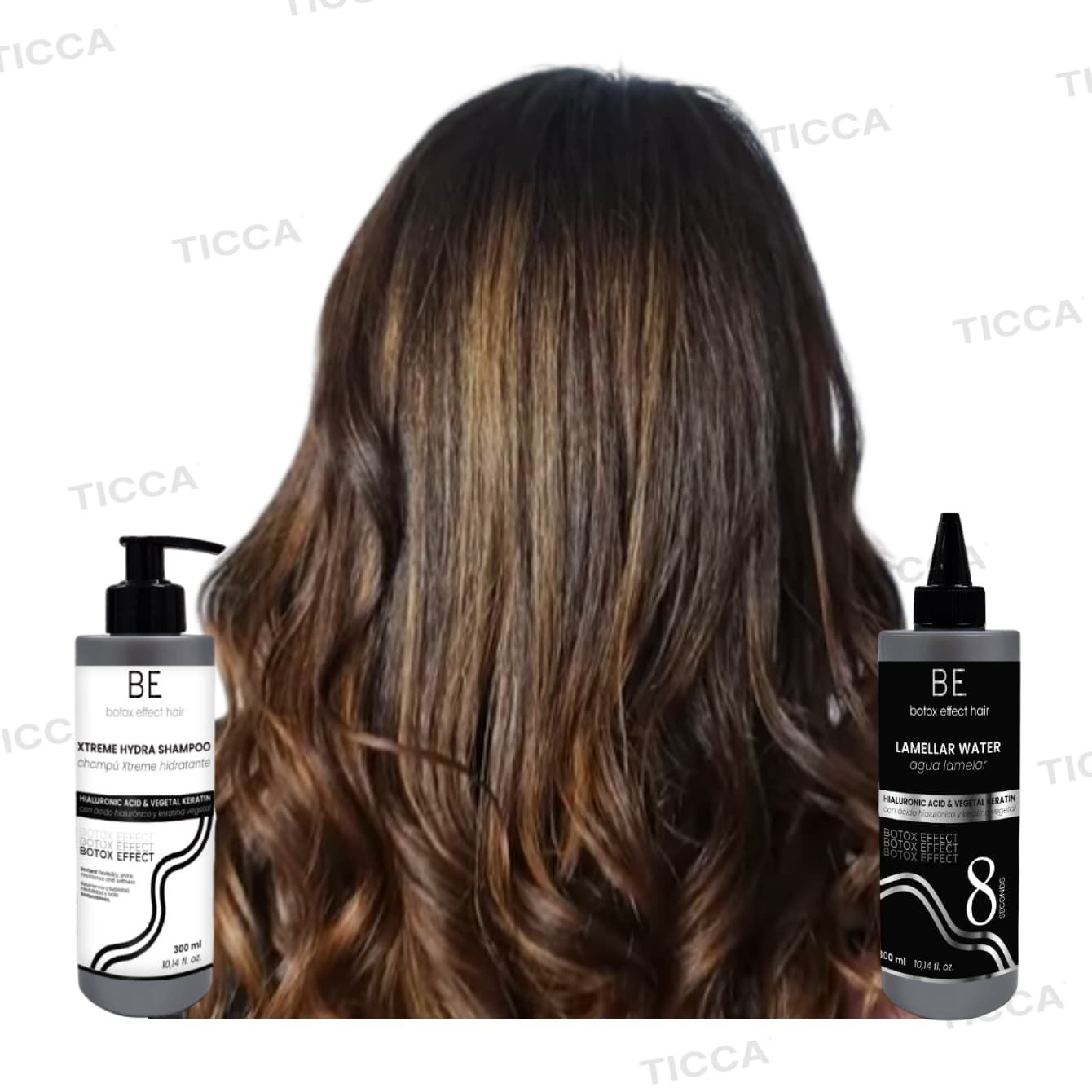 PACK HIDRATACION EXTREMA EFECTO BOTOX CHAMPU+MASCARILLA+ AGUA LAMELAR GRATIS! 300ml| BE TEKNIC - Imagen 3