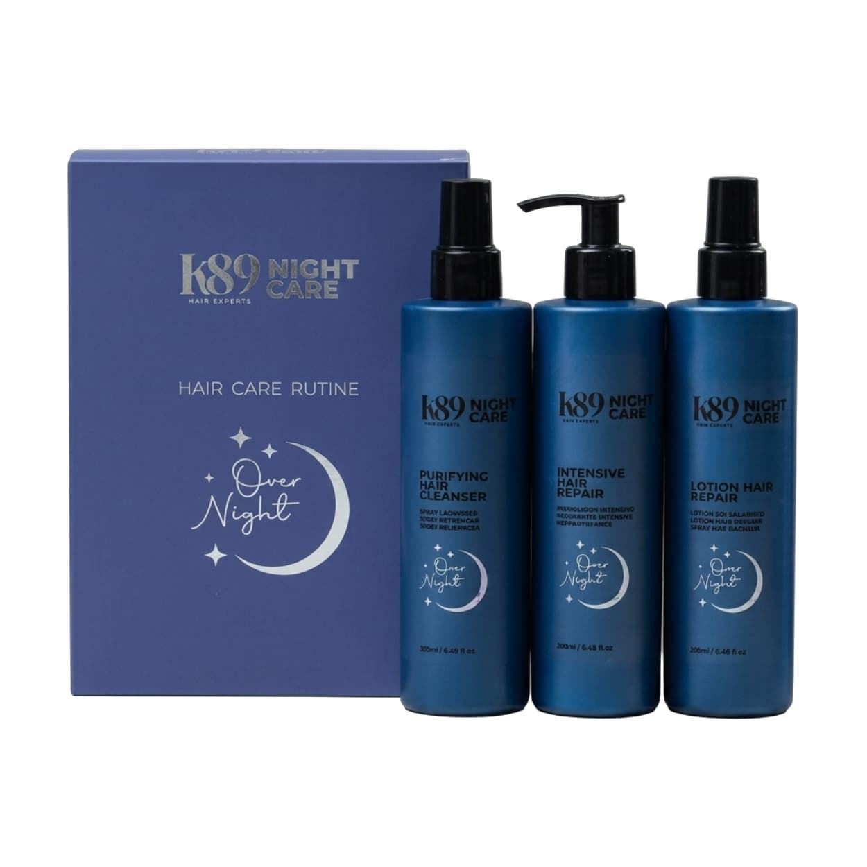Pack Reparación Capilar Nocturna Over Night Hair Care 3x250ml| K89 - Imagen 1