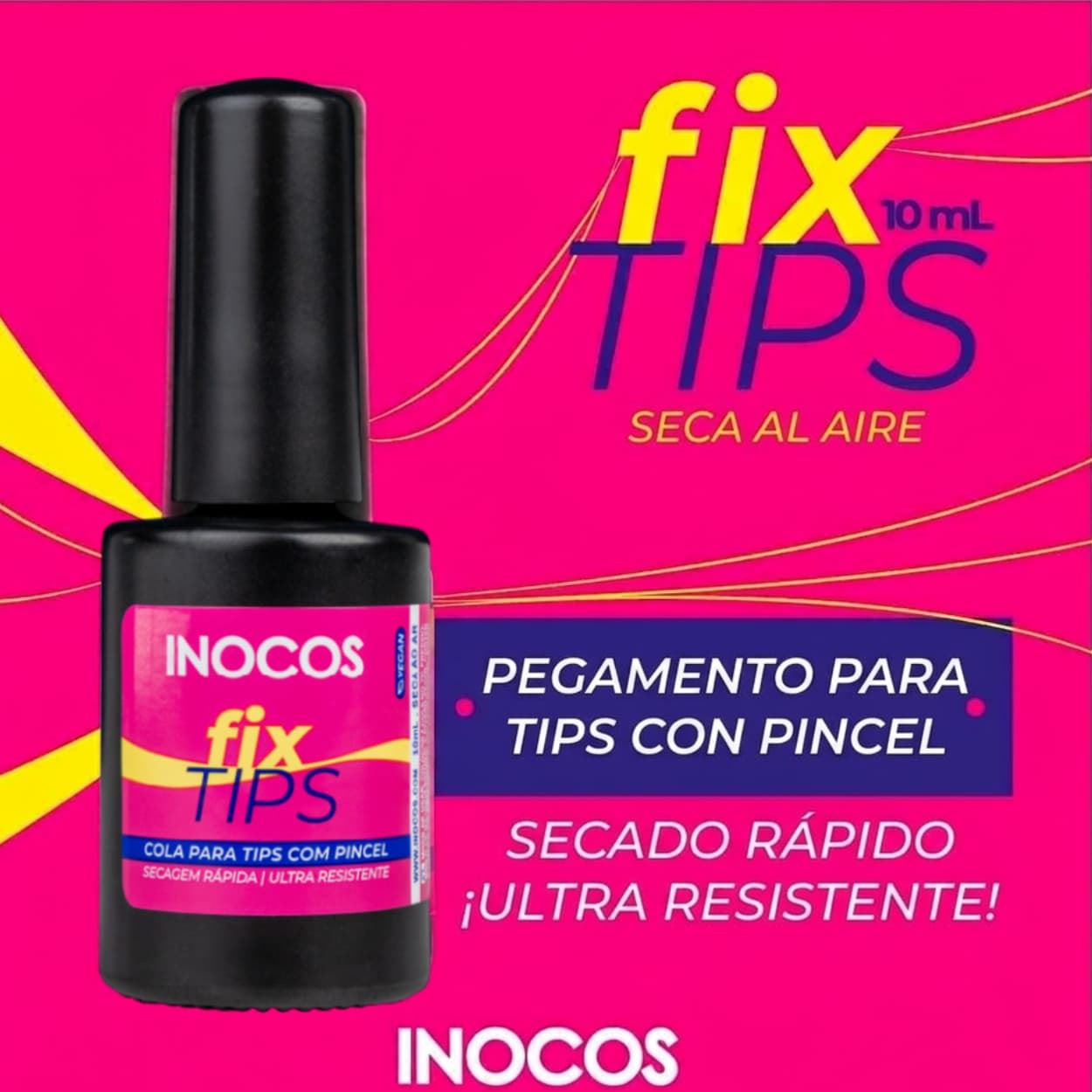 Pegamento para Uñas y Tips Fix Tips 10ml | Inocos - Imagen 2