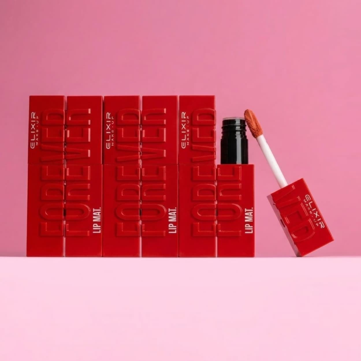 Pintalabios líquido mate de larga duración rojo Forever #208 9g | Elixir - Imagen 6