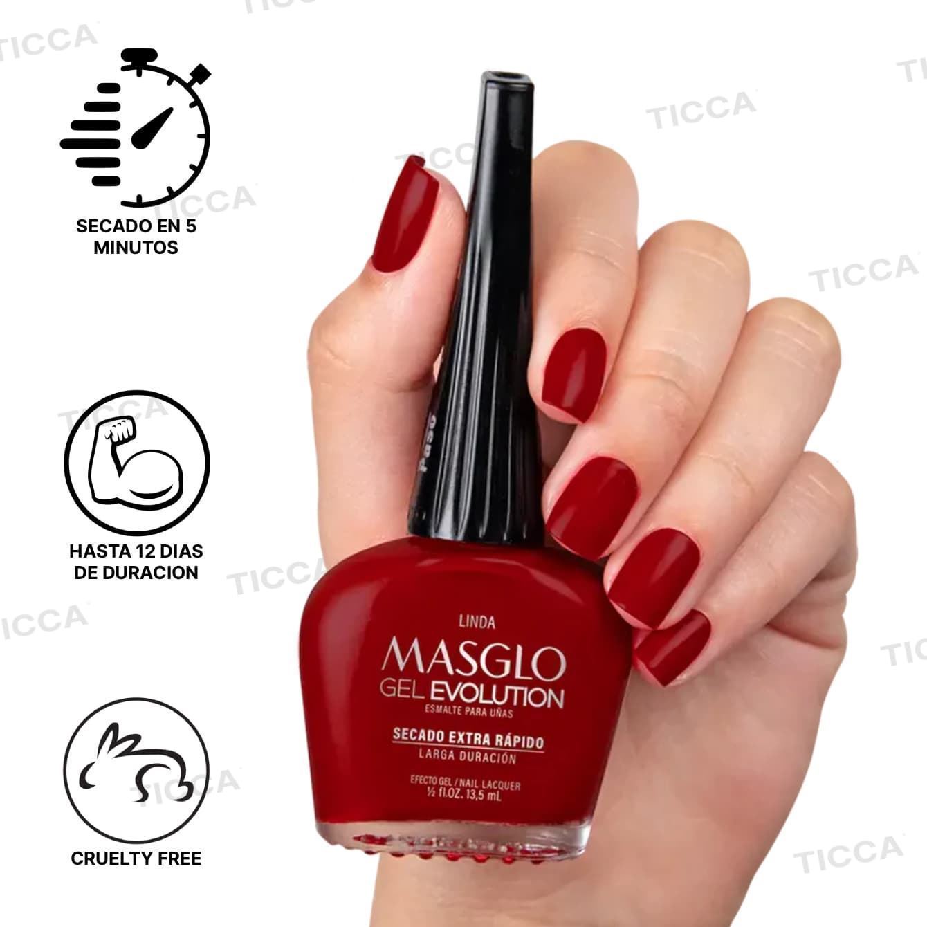 PINTAUÑAS LARGA DURACION GEL EVOLUTION "LINDA"  13,5ml | MASGLO - Imagen 2
