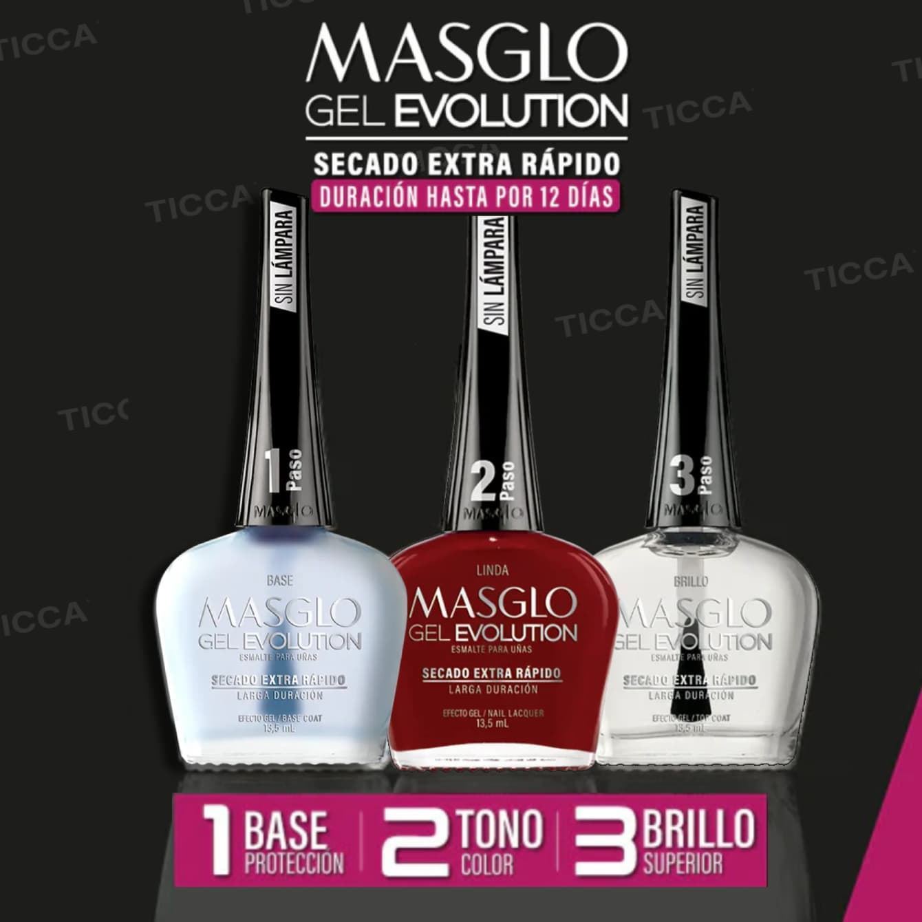 PINTAUÑAS LARGA DURACION GEL EVOLUTION "LINDA"  13,5ml | MASGLO - Imagen 4