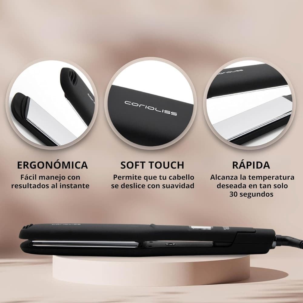 Plancha de Pelo C-Extreme BlacK 100% Titanio Ultrarrápidas | Corioliss - Imagen 5