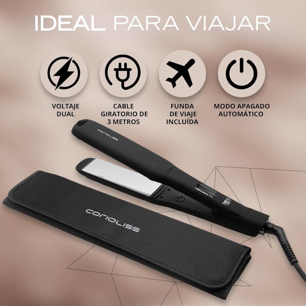 Plancha de Pelo C-Extreme BlacK 100% Titanio Ultrarrápidas | Corioliss - Imagen 7