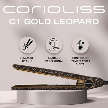 Plancha de Pelo C1 Gold Leopard 100% Titanio | Corioliss - Imagen 2