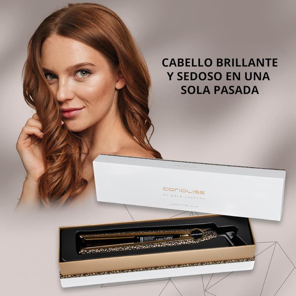 Plancha de Pelo C1 Gold Leopard 100% Titanio | Corioliss - Imagen 3