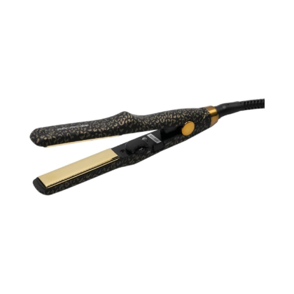 Plancha de Pelo de Viaje C-Trip Gold Leopard 100% Titanio | Corioliss - Imagen 1