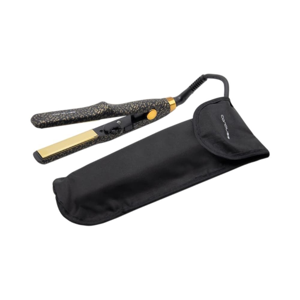 Plancha de Pelo de Viaje C-Trip Gold Leopard 100% Titanio | Corioliss - Imagen 8