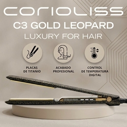 Plancha de Pelo Extralargas C3 Gold Leopard 100% Titanio | Corioliss - Imagen 2