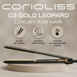 Plancha de Pelo Extralargas C3 Gold Leopard 100% Titanio | Corioliss - Imagen 2