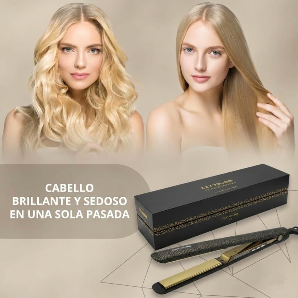 Plancha de Pelo Extralargas C3 Gold Leopard 100% Titanio | Corioliss - Imagen 3