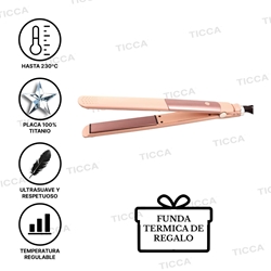 PLANCHA DIGITAL DE TITANIO ROSA ORO 230ºC OLYMPE + FUNDA DE REGALO!   | R&J - Imagen 1