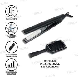 PLANCHA TITANIO C1 PLATA + ¡¡CEPILLO DE REGALO!! | CORIOLISS - Imagen 1