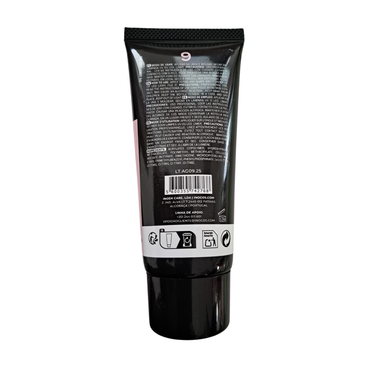 Polyacrigel Rosa nude #9 tubo de 60g | Inocos - Imagen 6