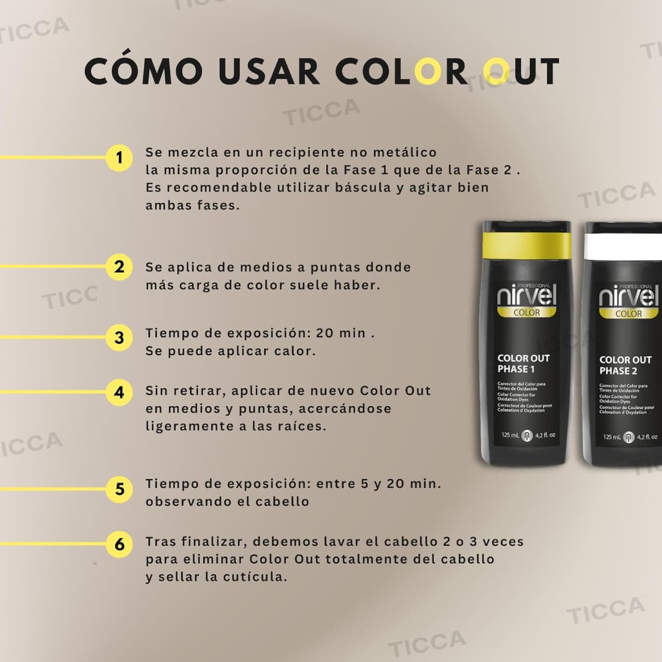 REMOVEDOR DE COLOR "COLOR OUT" 2X125ml | NIRVEL PROFESIONAL - Imagen 3