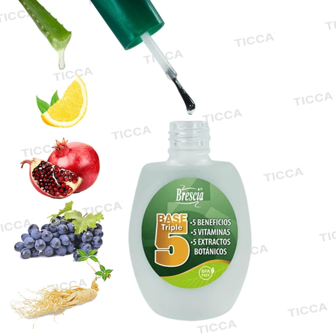 REPARADOR DE UÑAS ESTRIADAS Y EN CAPAS "TRIPLE 5" 12,5ml | BRESCIA - Imagen 2