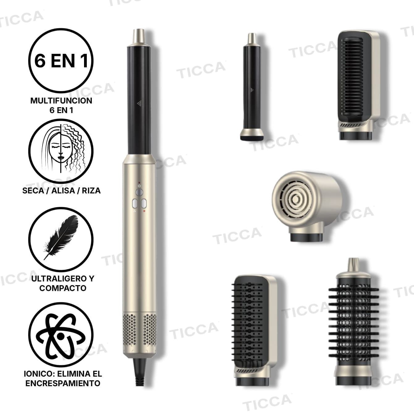 SECADOR 6 en 1 CON 6 ACCESORIOS "UNIKA 6" 1200W | APRO - Imagen 1