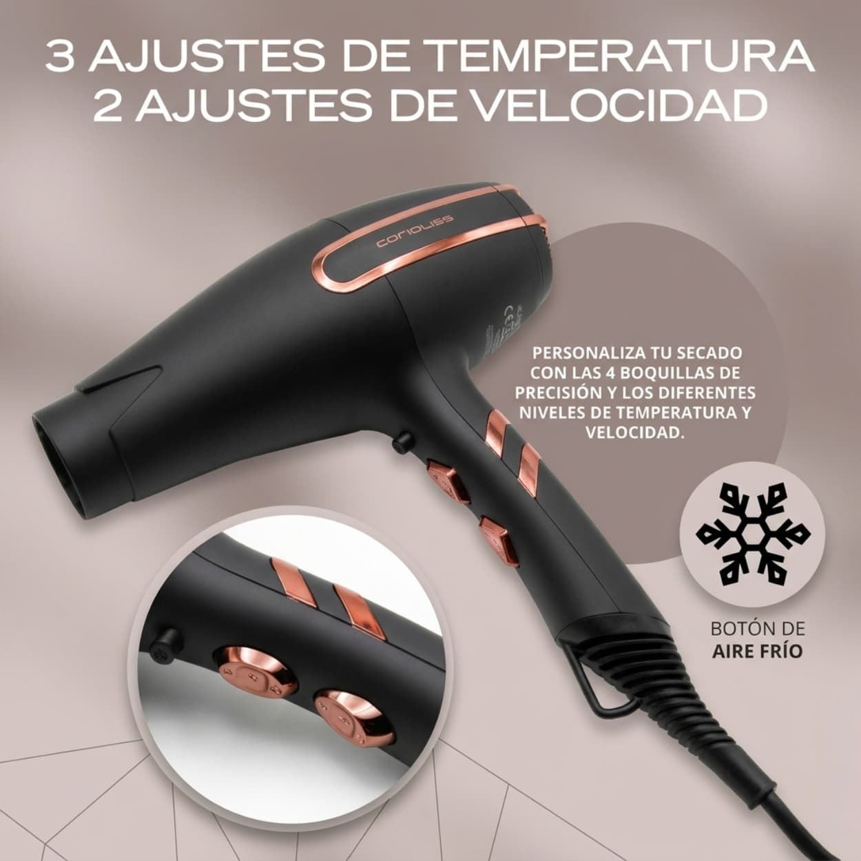Secador Profesional Arc 3.0 Black Copper 3000W | Corioliss - Imagen 4