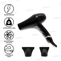 SECADOR PROFESIONAL "FLOW + DRYER BLACK COPPER" 2000W | CORIOLISS - Imagen 1
