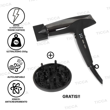 SECADOR PROFESIONAL "WIND" 1500W | CORIOLISS - Imagen 1