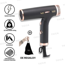 Secador Viaje Profesional WS 1200W Plegable Negro | Lim Hair - Imagen 1