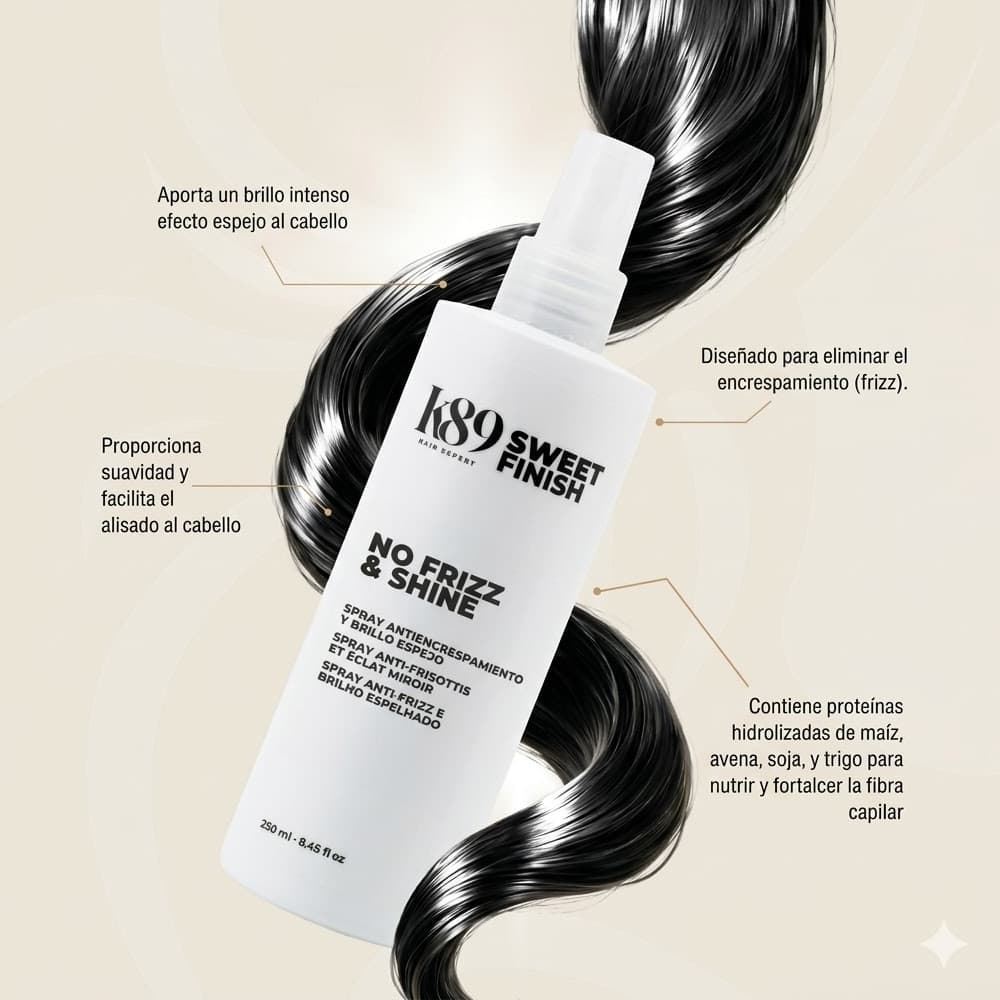 Spray Antiencrespamiento Brillo Espejo No Frizz & Shine 250ml | K89 - Imagen 4