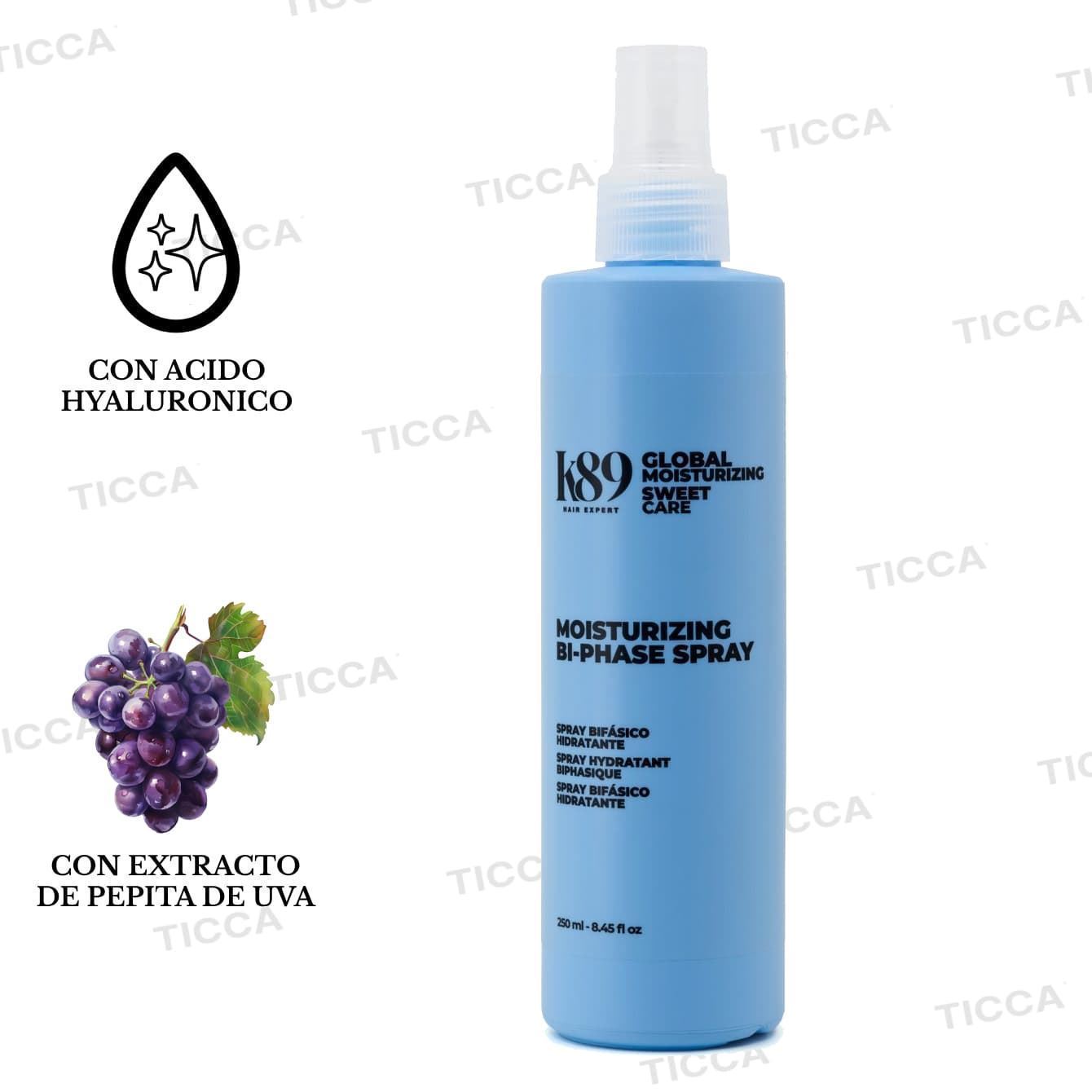 Spray bifase hidratante y desenredante Global Moisturizing 250ml | K89 - Imagen 2