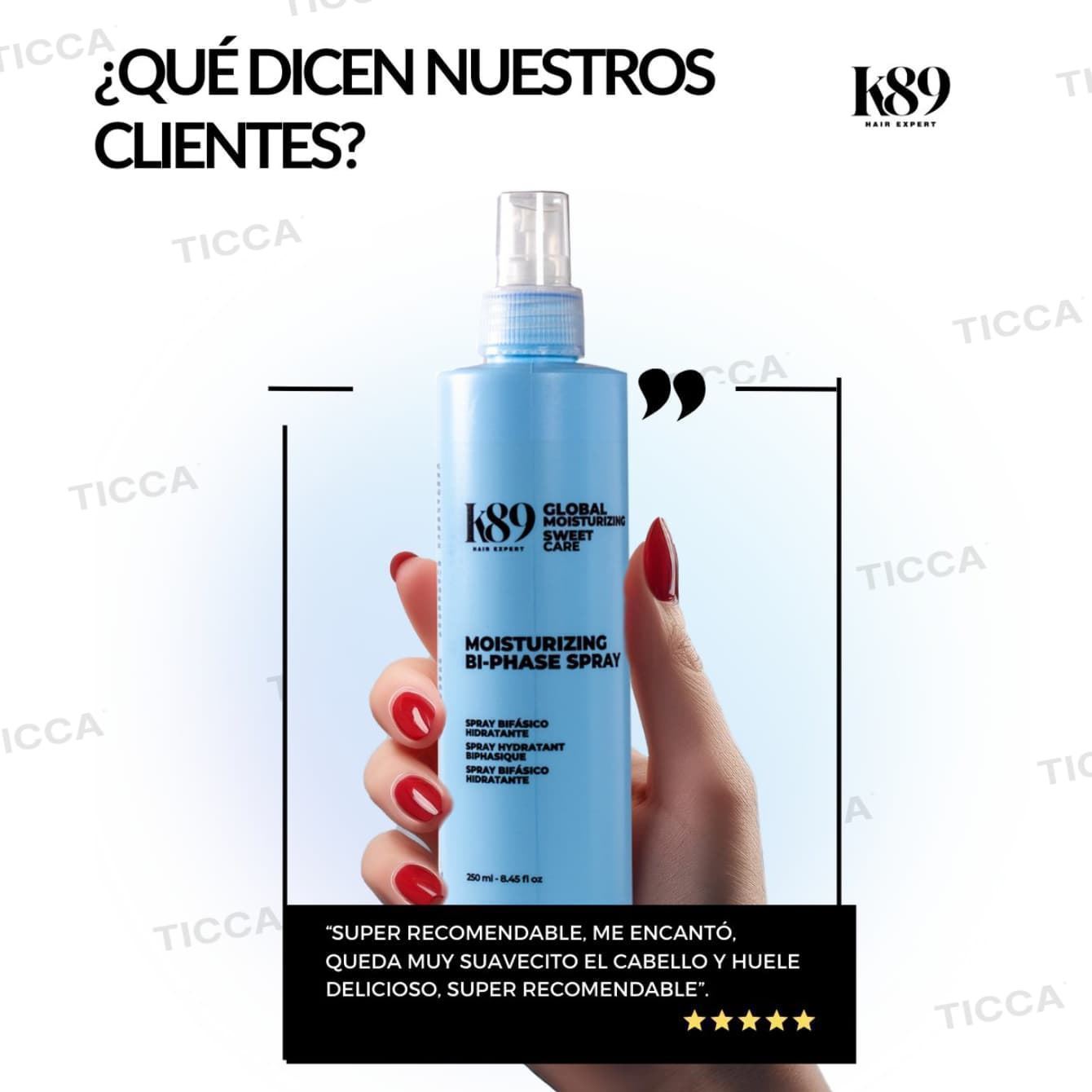 Spray bifase hidratante y desenredante Global Moisturizing 250ml | K89 - Imagen 3