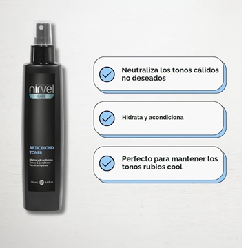 Spray Matizador Antiamarillos Artic Blond Toner 250ml | Nirvel Professional - Imagen 2