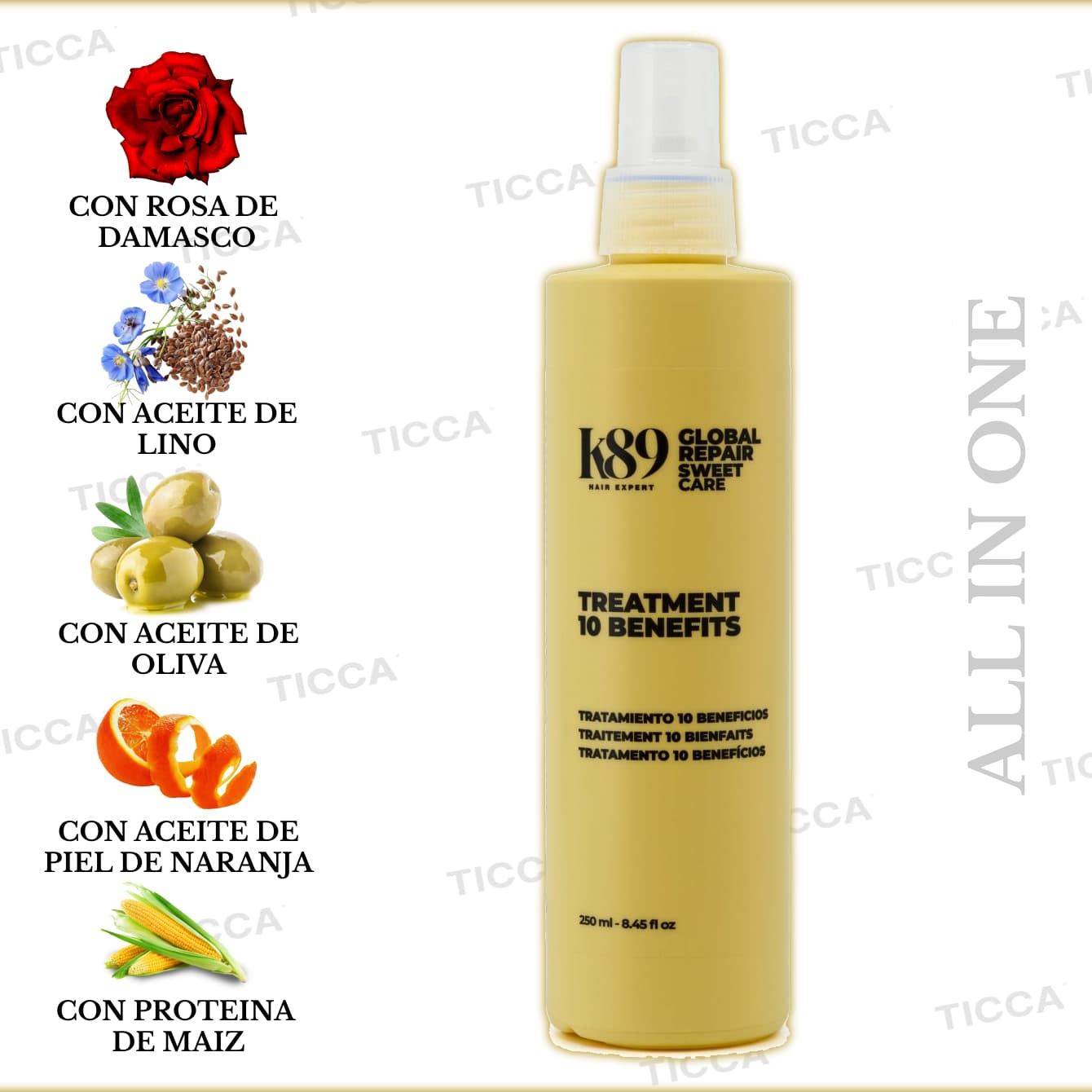 SPRAY TRATAMIENTO ALL IN ONE (TODO EN UNO) "GLOBAL REPAIR" 250ml | K89 - Imagen 1