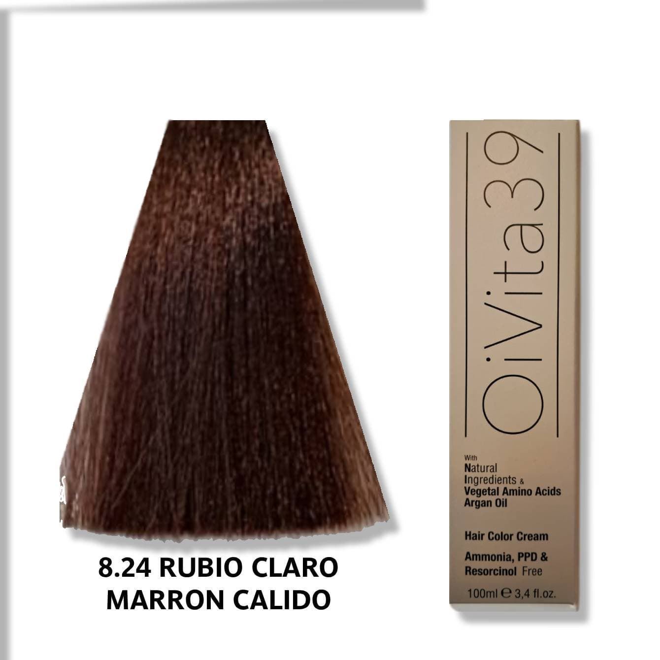 TINTE LIBRE DE AMONIACO, PPD Y RESORCINOL: BEIGES Y CASTAÑOS CALIDOS  100ml | OIVITA39 - Imagen 5