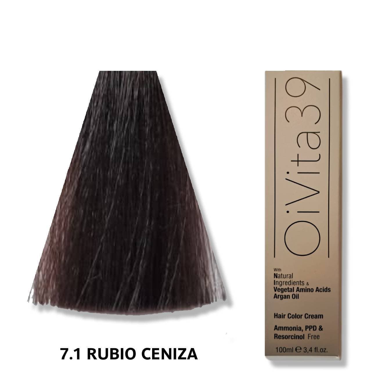 TINTE LIBRE DE AMONIACO, PPD Y RESORCINOL: CENIZAS 100ml | OIVITA39 - Imagen 5