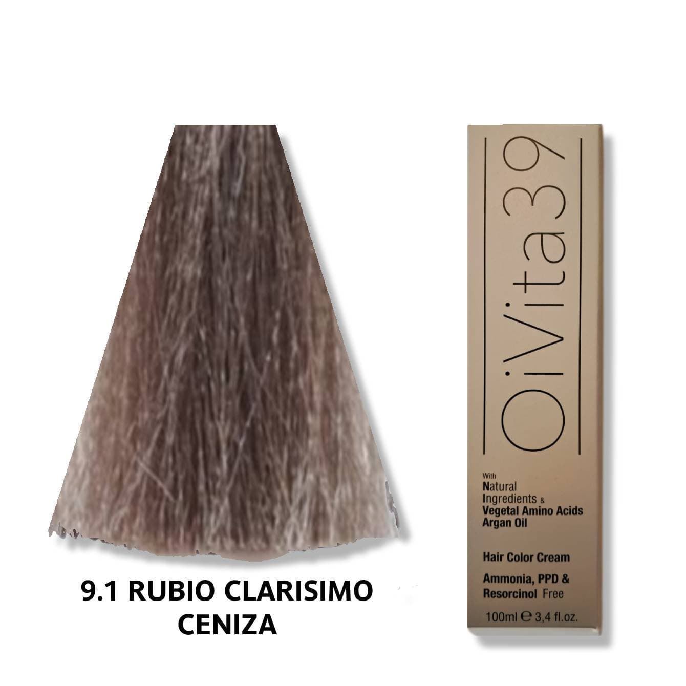 TINTE LIBRE DE AMONIACO, PPD Y RESORCINOL: CENIZAS 100ml | OIVITA39 - Imagen 6