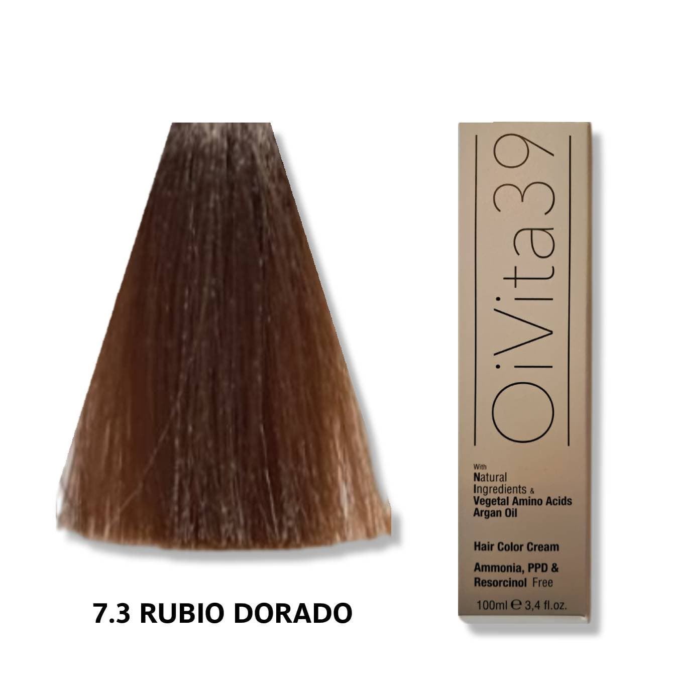 TINTE LIBRE DE AMONIACO, PPD Y RESORCINOL: DORADOS 100ml | OIVITA39 - Imagen 3