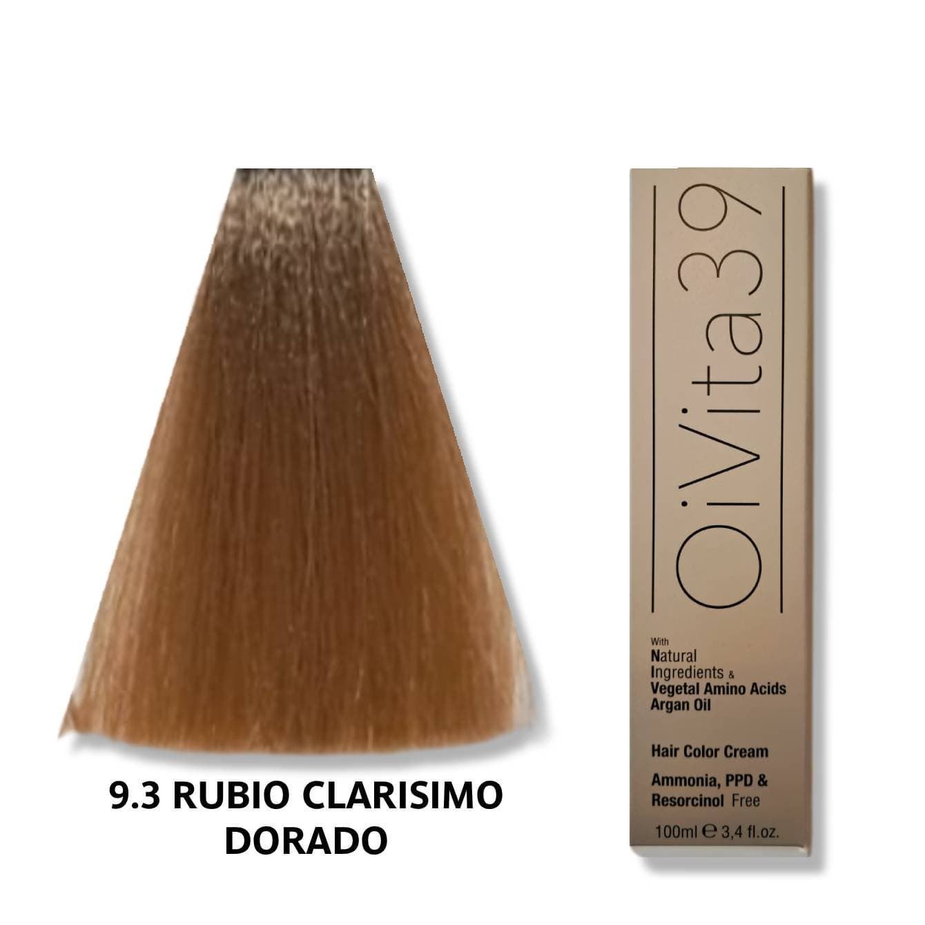 TINTE LIBRE DE AMONIACO, PPD Y RESORCINOL: DORADOS 100ml | OIVITA39 - Imagen 4