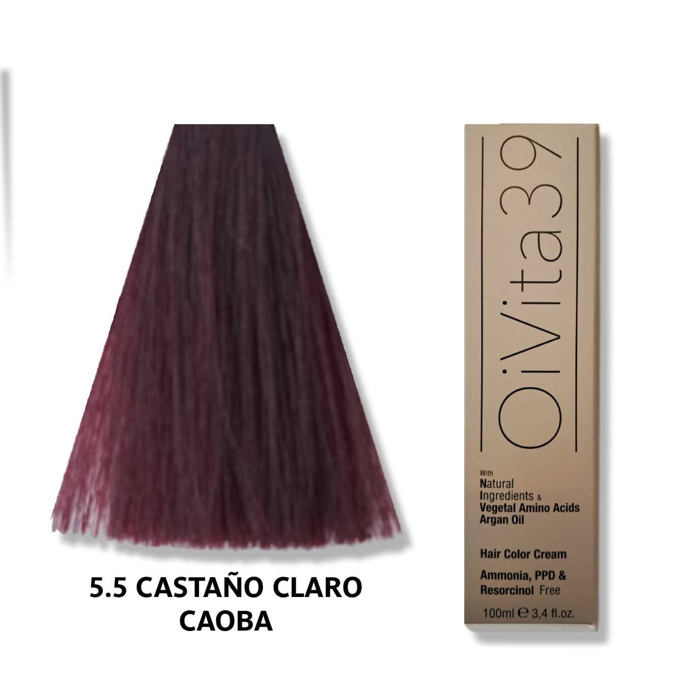 TINTE LIBRE DE AMONIACO, PPD Y RESORCINOL: VIOLETAS Y ROJIZOS 100ml | OIVITA39 - Imagen 3